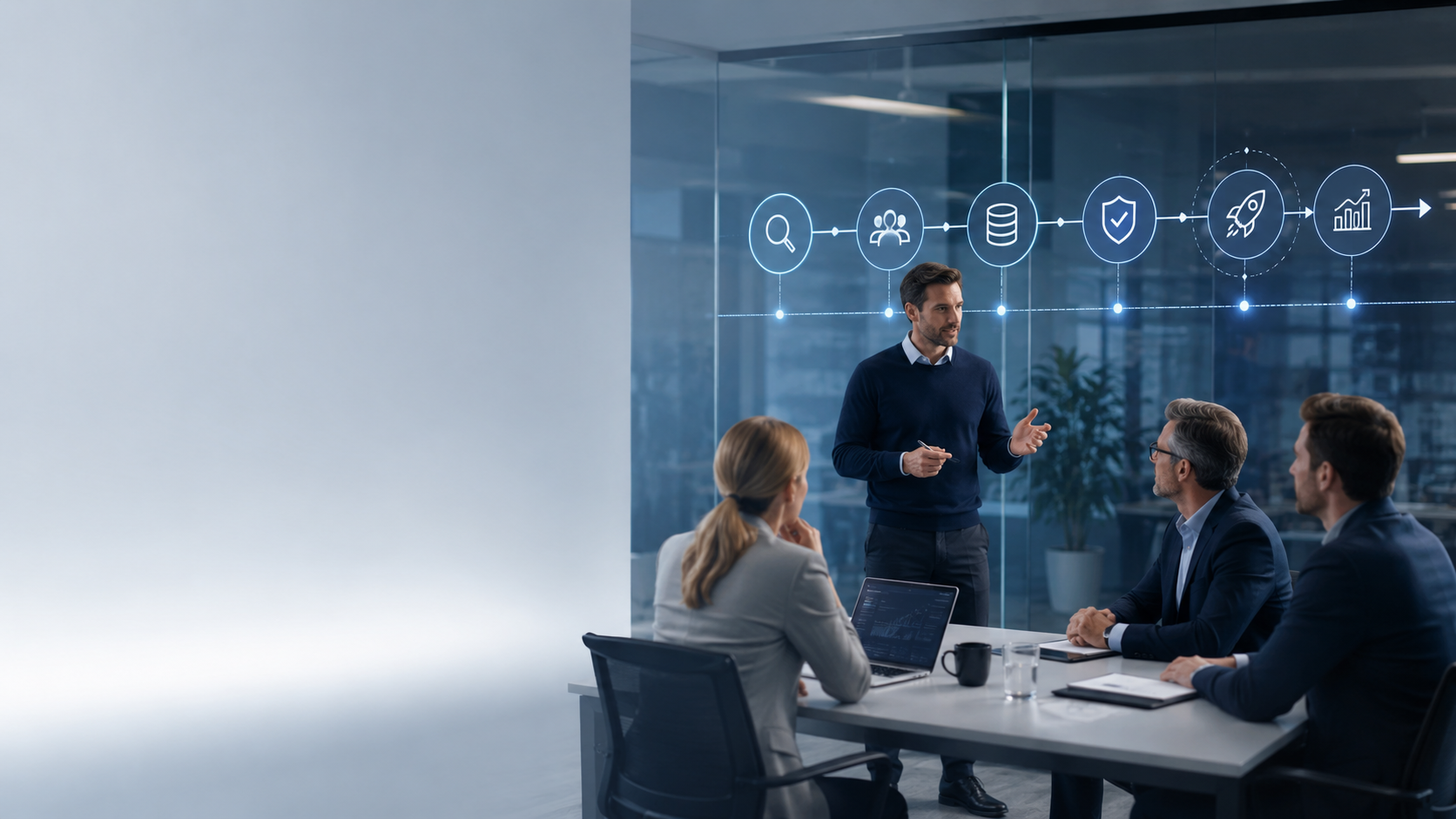 Roadmap-Visualisierung: Discovery, Use-Case-Auswahl, Pilotprojekt, produktive Lösung